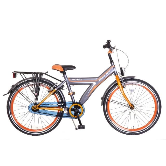 Popal Jongensfiets Funjet Oranje Grijs 24 inch